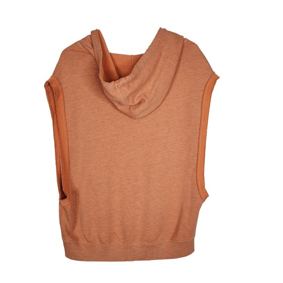 We The Free Hoodie Womens Small Orange Donny Vest Pullover Cotton Kangaroo - Picture 4 of 12